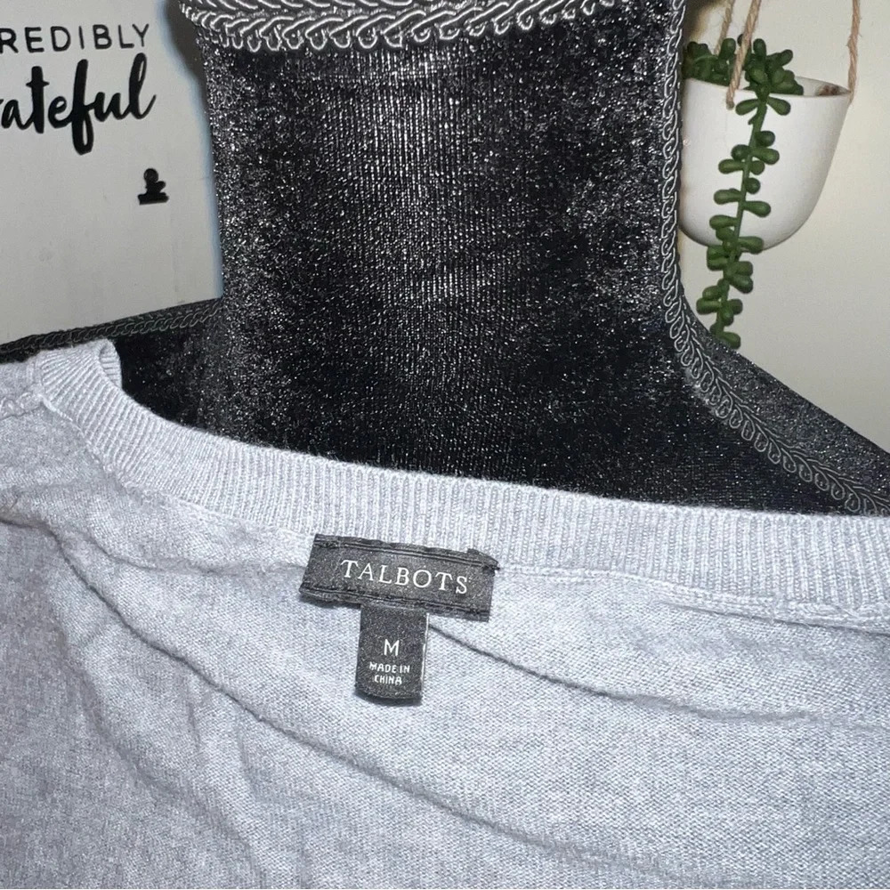 Talbots gray sequins sweater - Picture 6 of 6